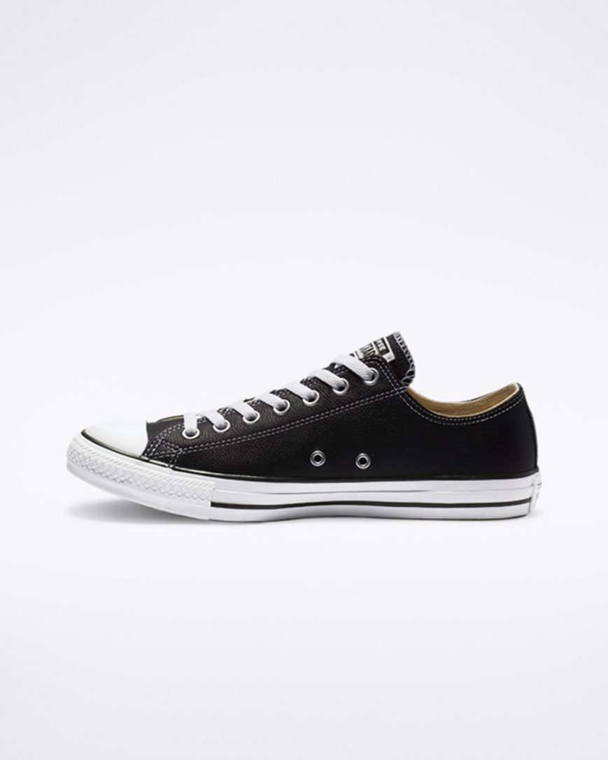 Zapatillas Bajas Converse Chuck Taylor All Star Cuero Mujer Negras | PE 8E70W2